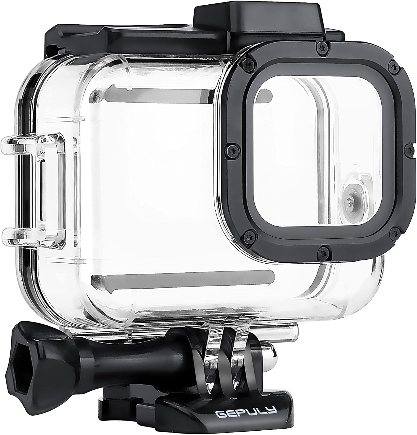Waterproof Housing Case for GoPro Hero 8 Black, 60m Underwater Diving Protective Housing Shell with 2 Cold Shoe Adapter and Bracket Accessories for GoPro Hero 8 Black Camera