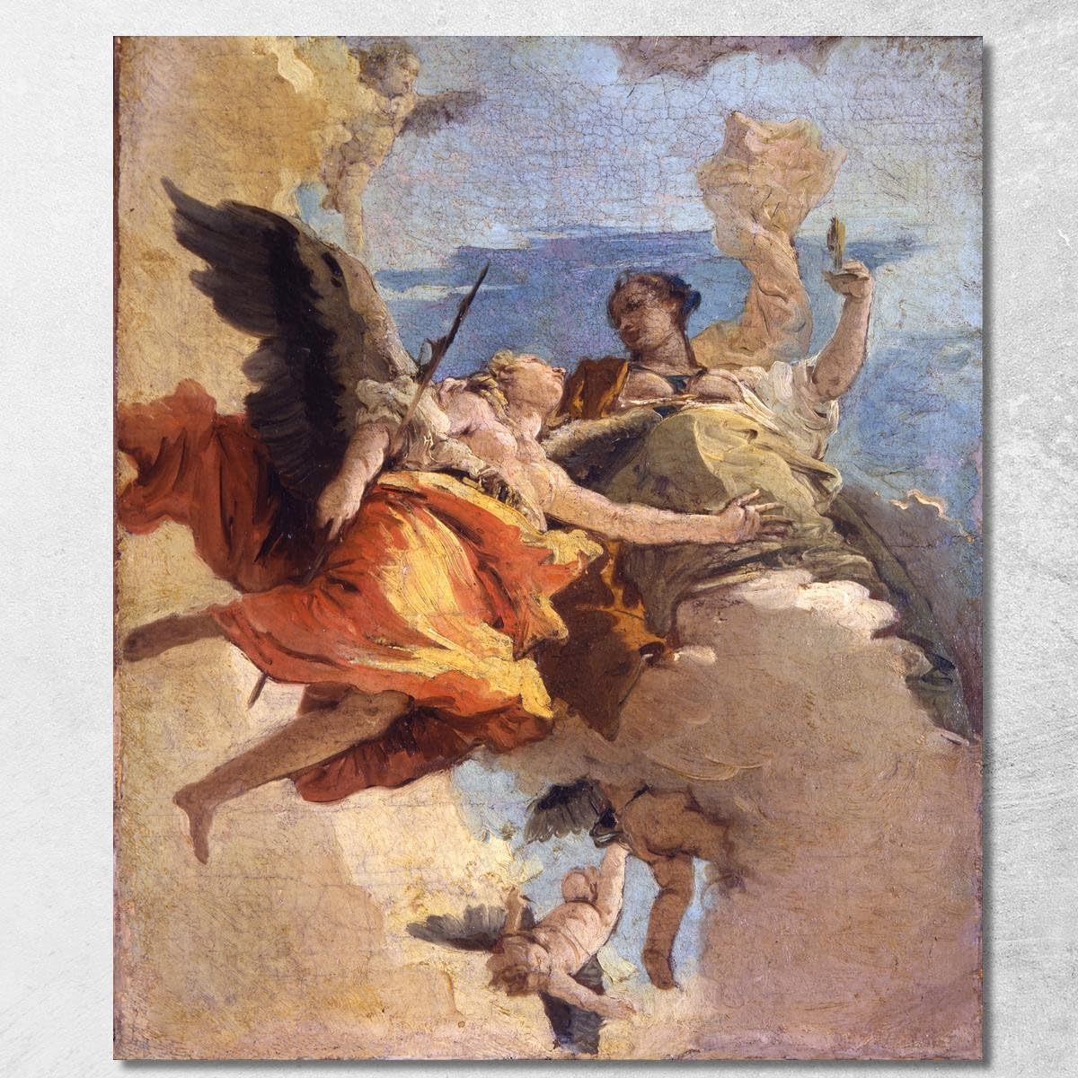 Tableau imprimé sur toile Tiepolo de haute qualité pour une décoration d'art raffinée