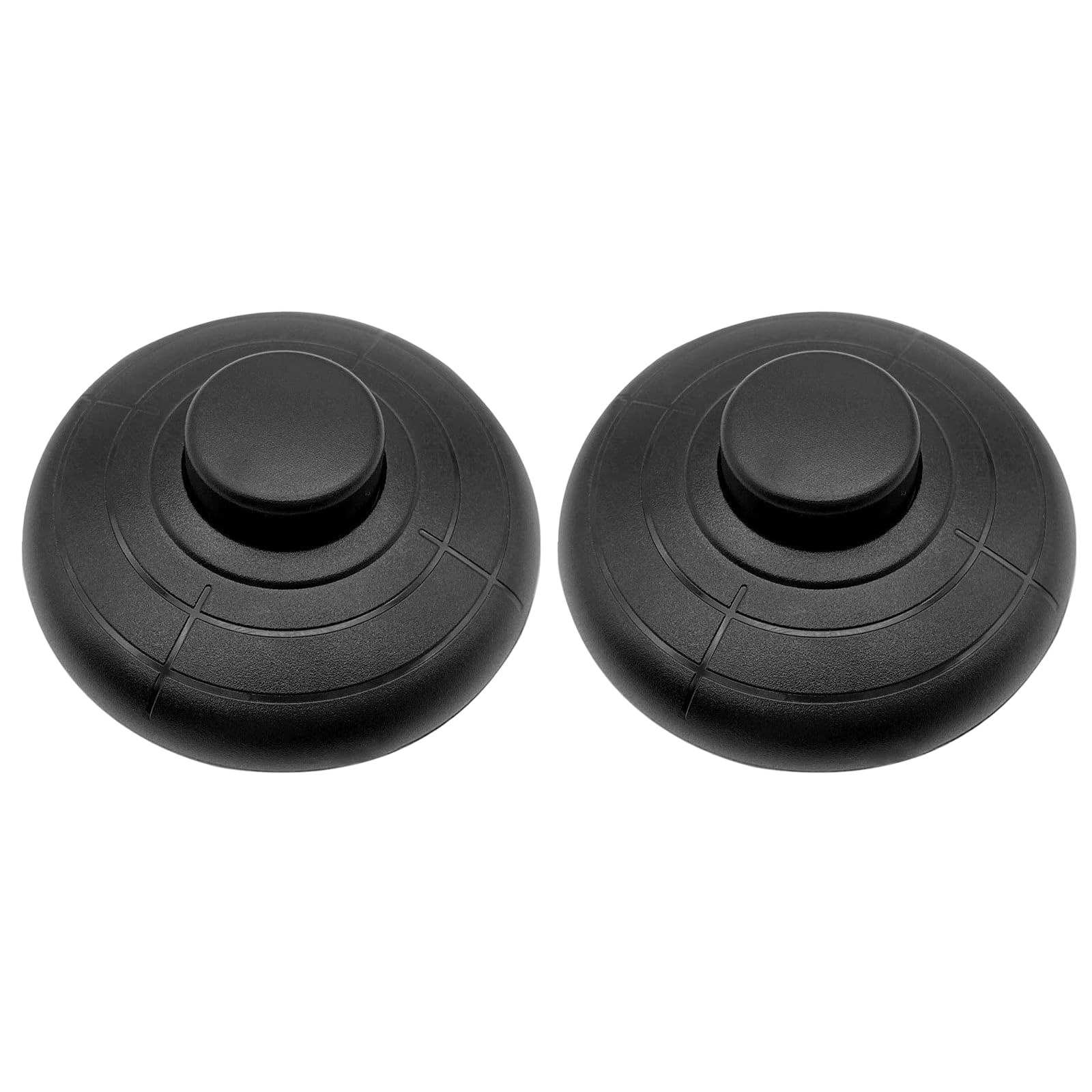 2 sztuki przełącznika nożnego o średnicy 70 mm plastikowy przełącznik pedału 250 V/2 A czarny przełącznik Torpedo dla dzieci lampy kuchenne lub inne lampy (czarny)