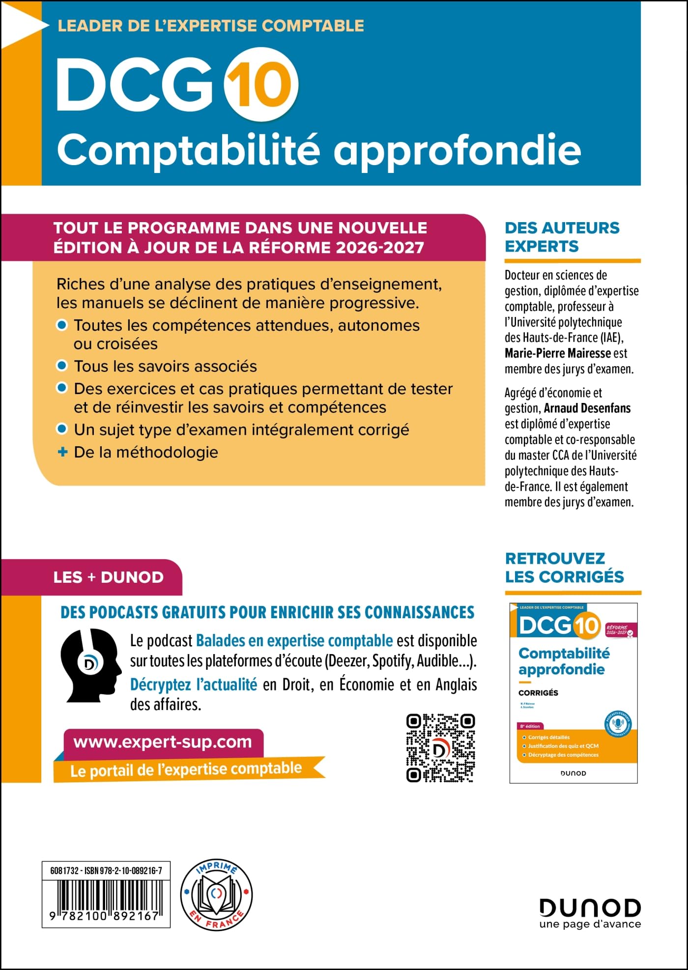 DCG 10 - Comptabilité approfondie - Manuel - Réforme 2026-2027