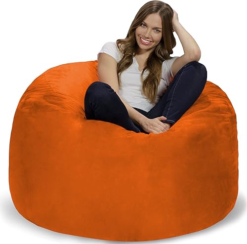 Miniatura 12 de Chill Sack - Sillón puff, Tela, Suave lino sintético, color negro. Lino, color negro,Microsuede - Guijarro Gris Oscuro,Microsuede - Limón,Microsuede