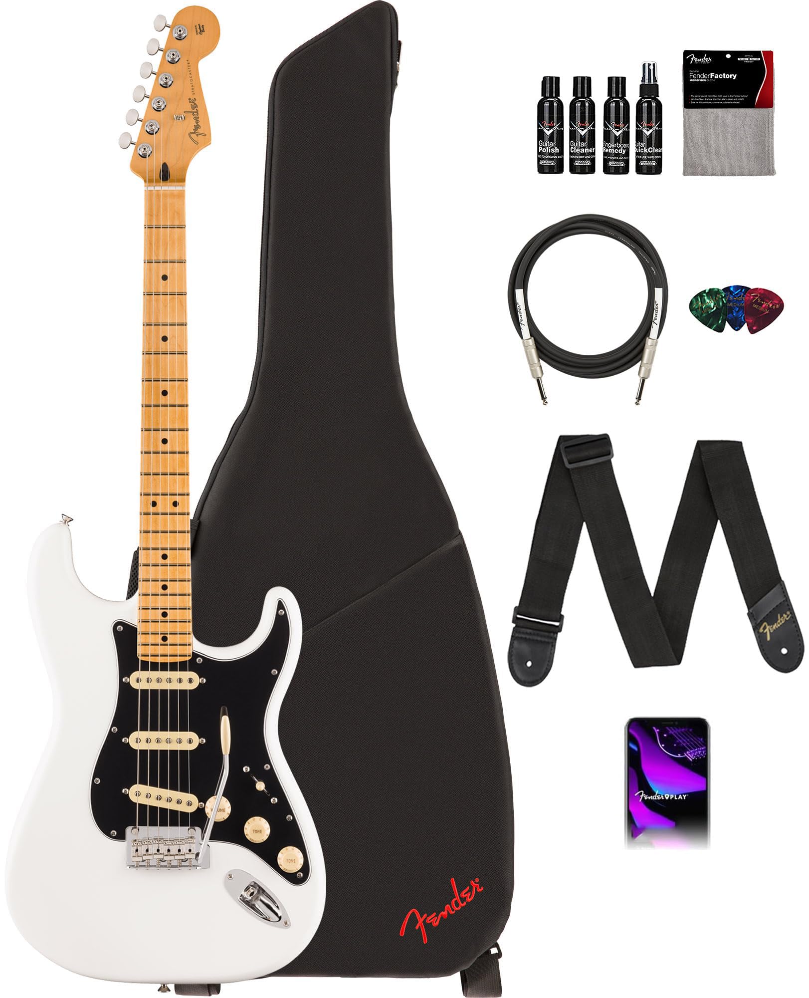 Amazon.com: Fender Player II Stratocaster, Maple - Polar White