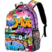 Graffiti Design Casual Backpack Rucksack School Bag Travel Daypack for Women Men, Multicolor 20,One Size