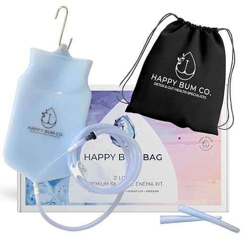 Happy Bum Bag Enema Kit | 6.5ft Silicone Hose, 2L