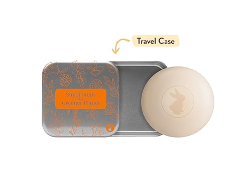 Miniatura 5 de Babo Botanicals Soporte de barra sólida para champú 2-1, estuche de viaje con tapa, bandeja de ducha con capa de drenaje estuche de aluminio para