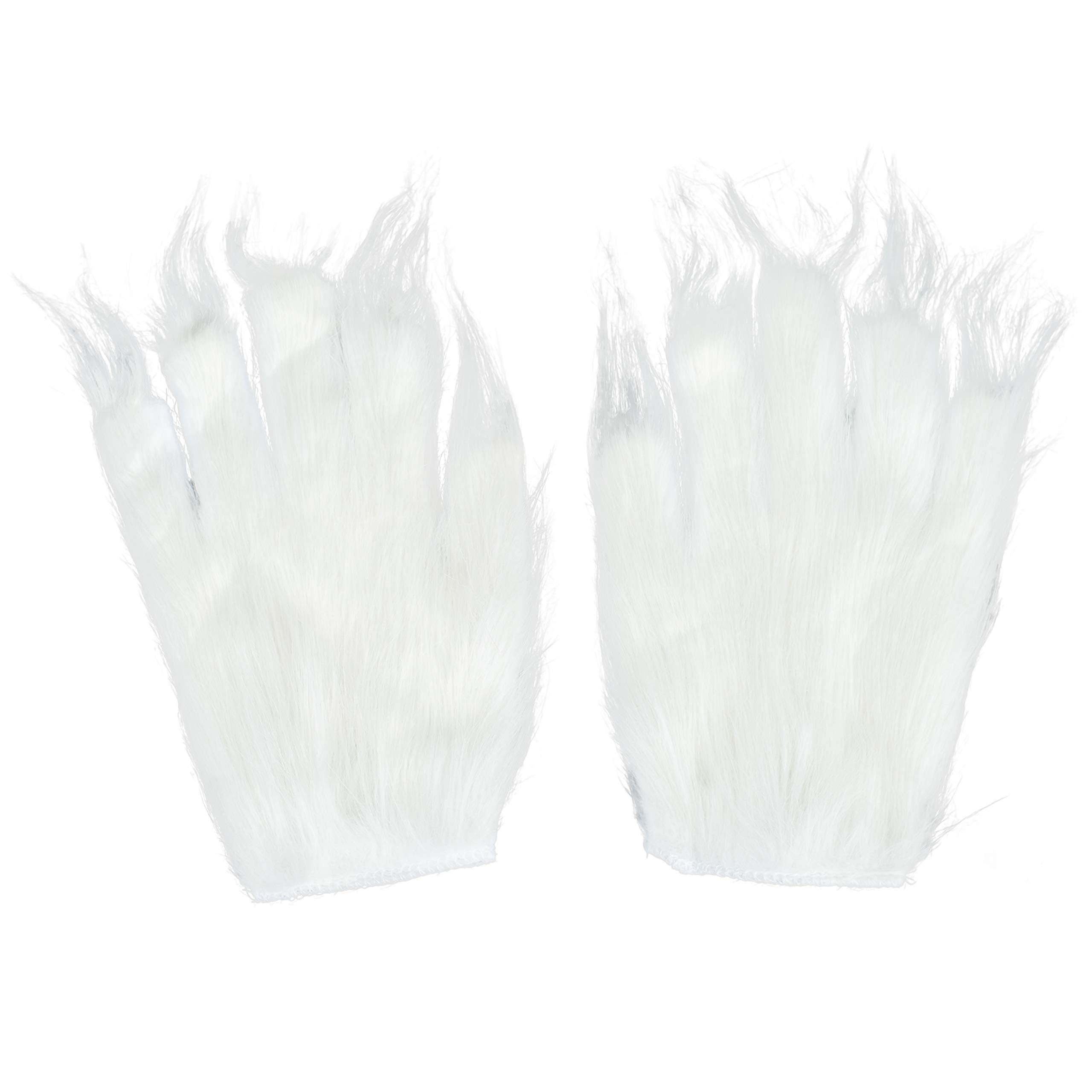 Costume Agent Halloween Costume Accessory Cosplay Furry Gloves White