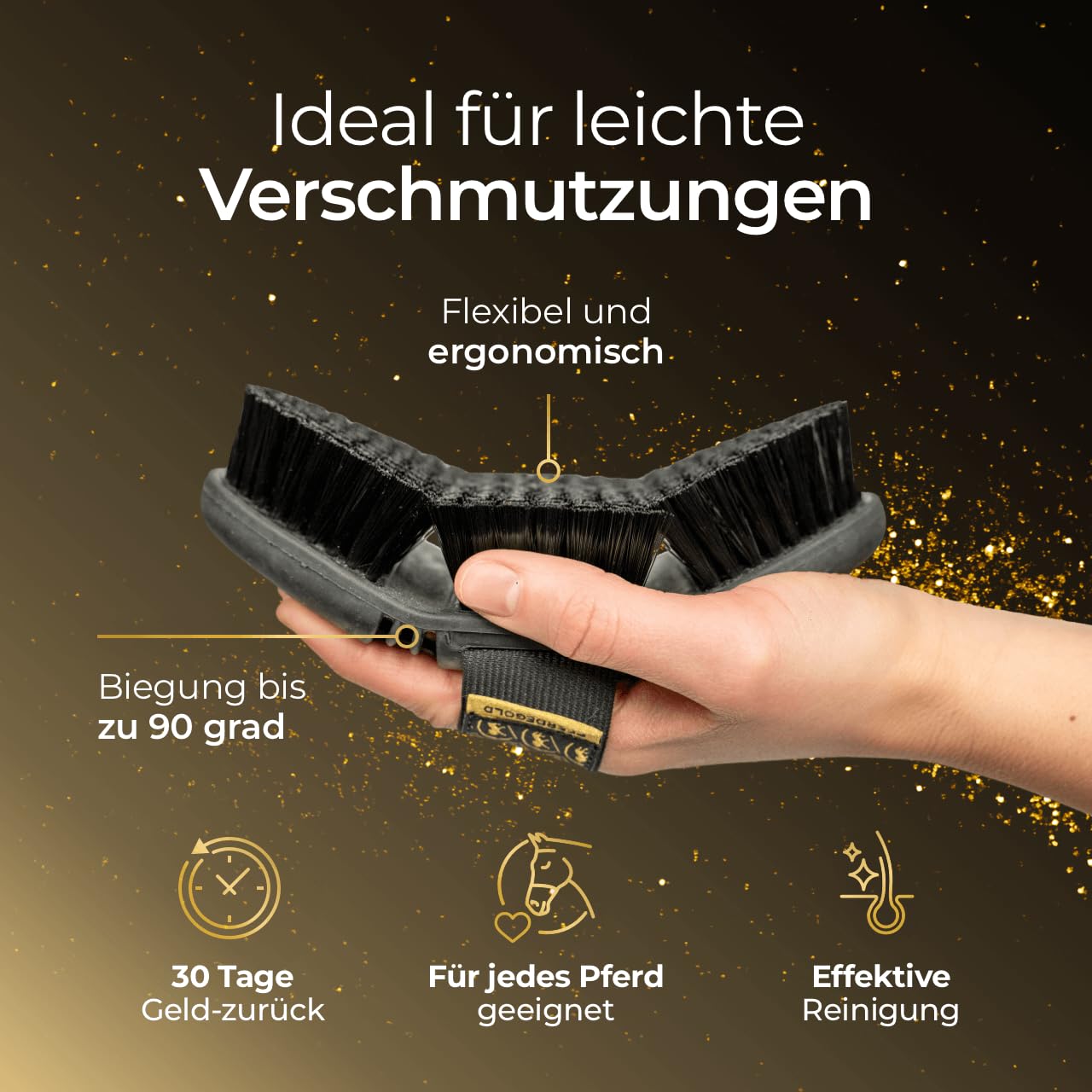 Bürsten Bundle - Mit Glanzbürste, Kardätsche & Massagestriegel