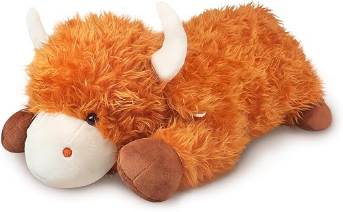 MOIEMIAS 5 lbs Highland Cow Weighted Stuffed Animals, 21 Inch Large Cute Plush T