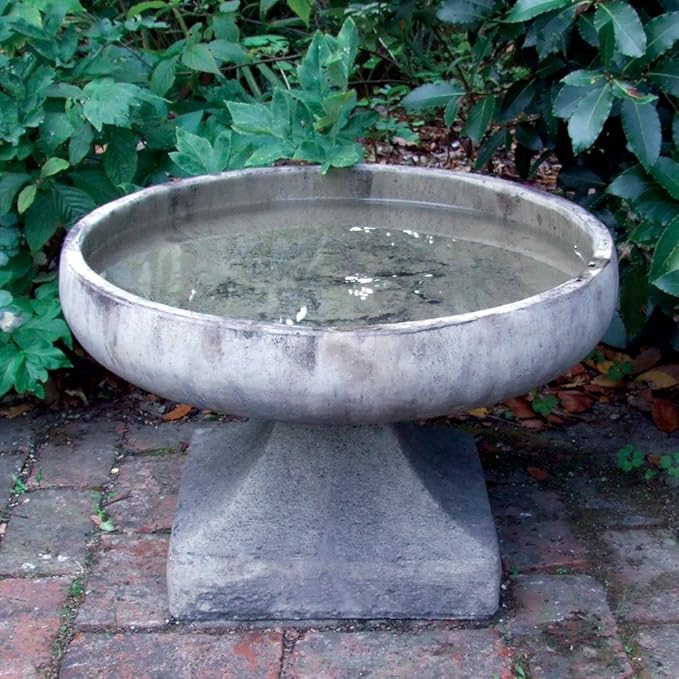 Garden Birdbath Feeder Low Modern Stone Bird Bath Amazon.co.uk Garden