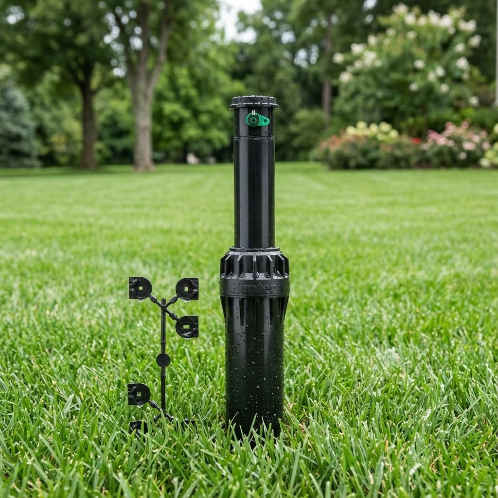 Aspersor de riego Hunter I-25-04, 1" | Aspersor de Jardin Emergente 11,9-21,6 m | Aspersor de cesped Profesional para Zonas Residenciales y Deportivas