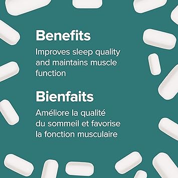 Webber Naturals Melatonin Magnesium 10/150 mg Maximum Strength, 60 Tablets