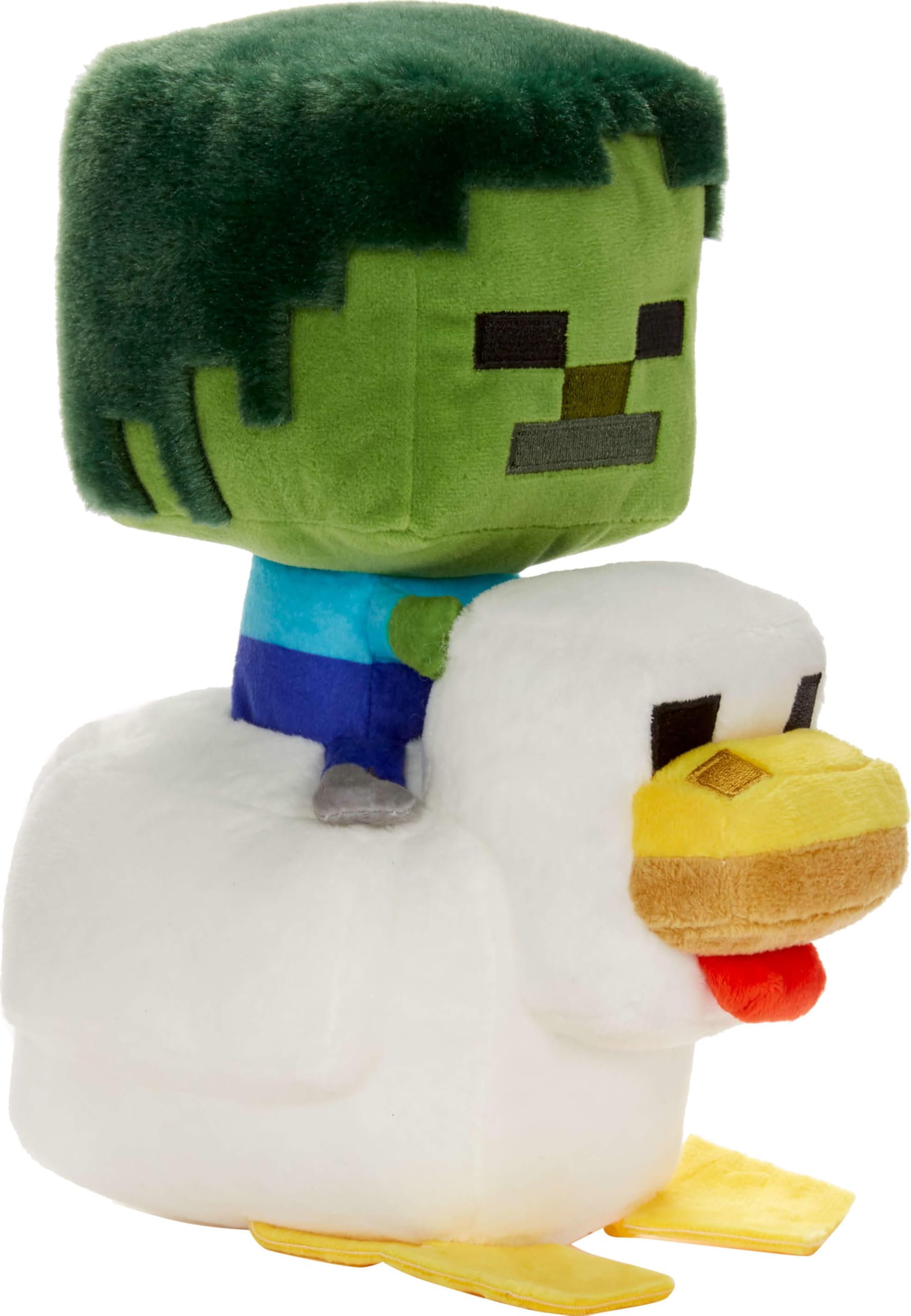 Mattel Minecraft Plush Zombie Chicken Jockey Toy Collectible Stuffed Animal 8-inch Soft Doll Inspired by Video Game Character product thumbnail 6