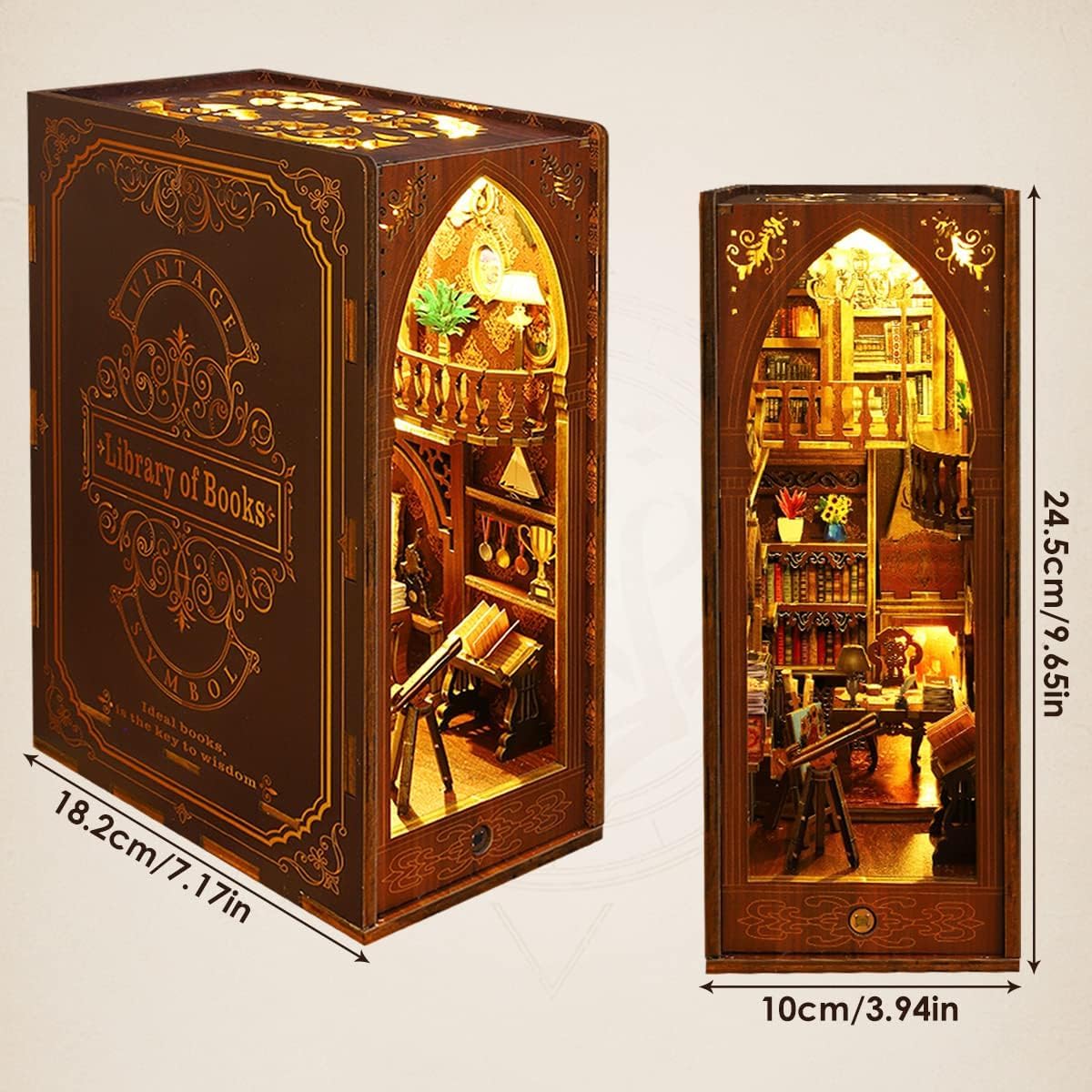 Robotime - Kit de maison de poupée miniature en bois pour livre - Kit de bricolage pour nichoir Robotime - Kit de maison de poupée miniature en bois pour livre - Kit de bricolage pour nichoir