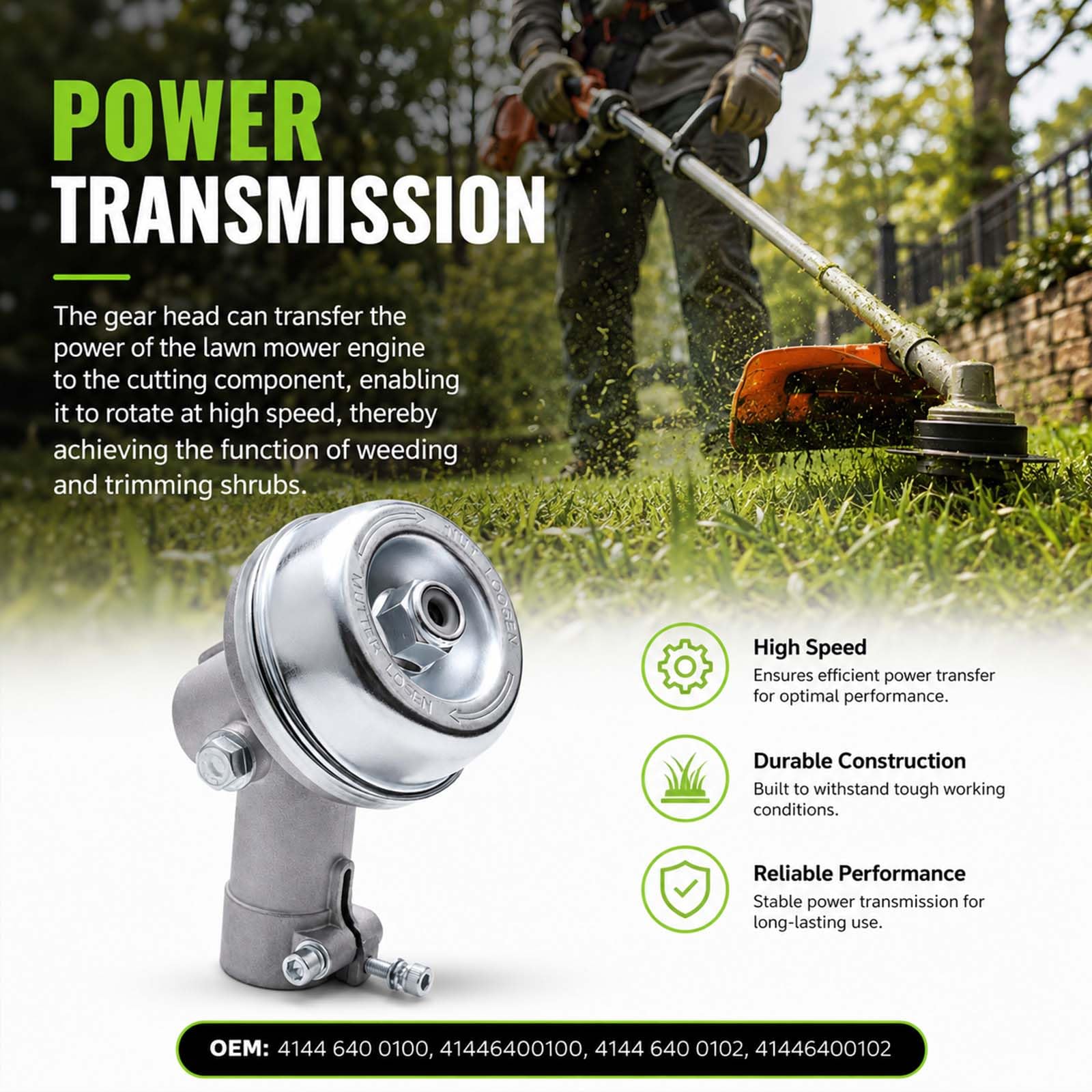 Cabezal de engranaje para desbrozadora Stihl FS55 FS55C FS56R FS70 FS70R