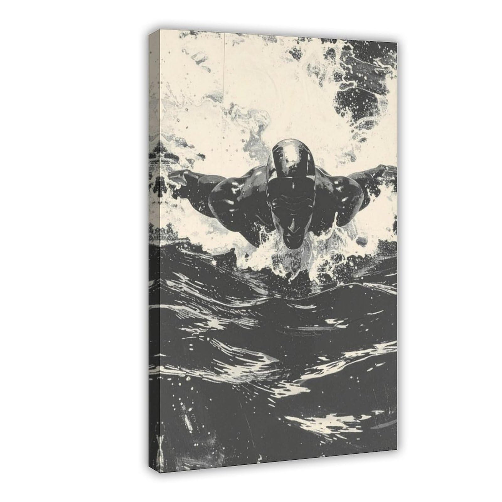MRYCQ Vintage Swimmer Poster Canvas Poster for Dorm Room Decor Gift