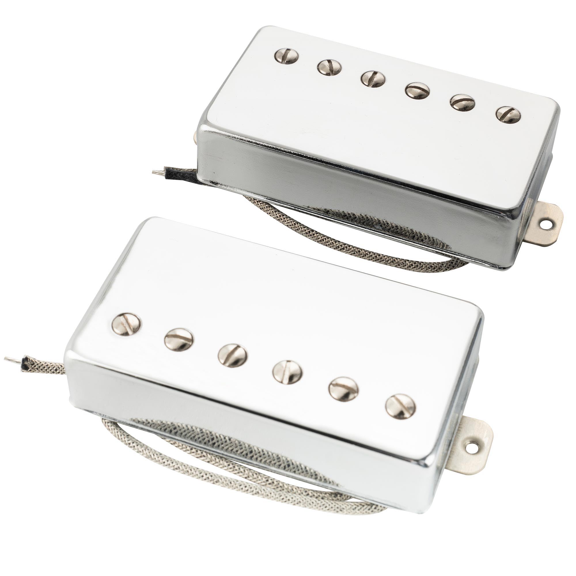 Musiclily Pro LP-CBLA Alnico 5 Cubierta Pastillas Humbucker Mástil Puente Pickups Set 7,8K/8,8K para Guitarra Eléctrica Les Paul SG Style, Cromado