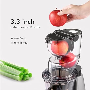 SiFENE Cold Press Juicer, High Yield Slow Juicer, Light Gray