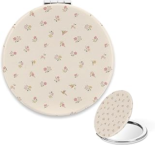 Travel Mirror Compact, Pastel Floral Mirror f...