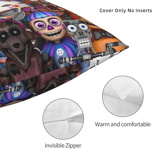 Miniatura 5 de Halloween Nights - Funda de almohada de oso de 18 x 18 pulgadas, diseño impreso, funda de almohada decorativa de Halloween, para interiores y