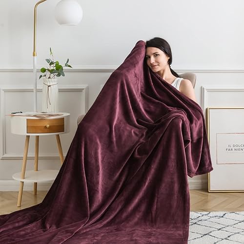 Miniatura 8 de COTTEBED Manta de franela Sherpa estilo bohemio, para todas las estaciones, ligeras, súper suaves, acogedoras, cómodas, esponjosas, mullidas, de