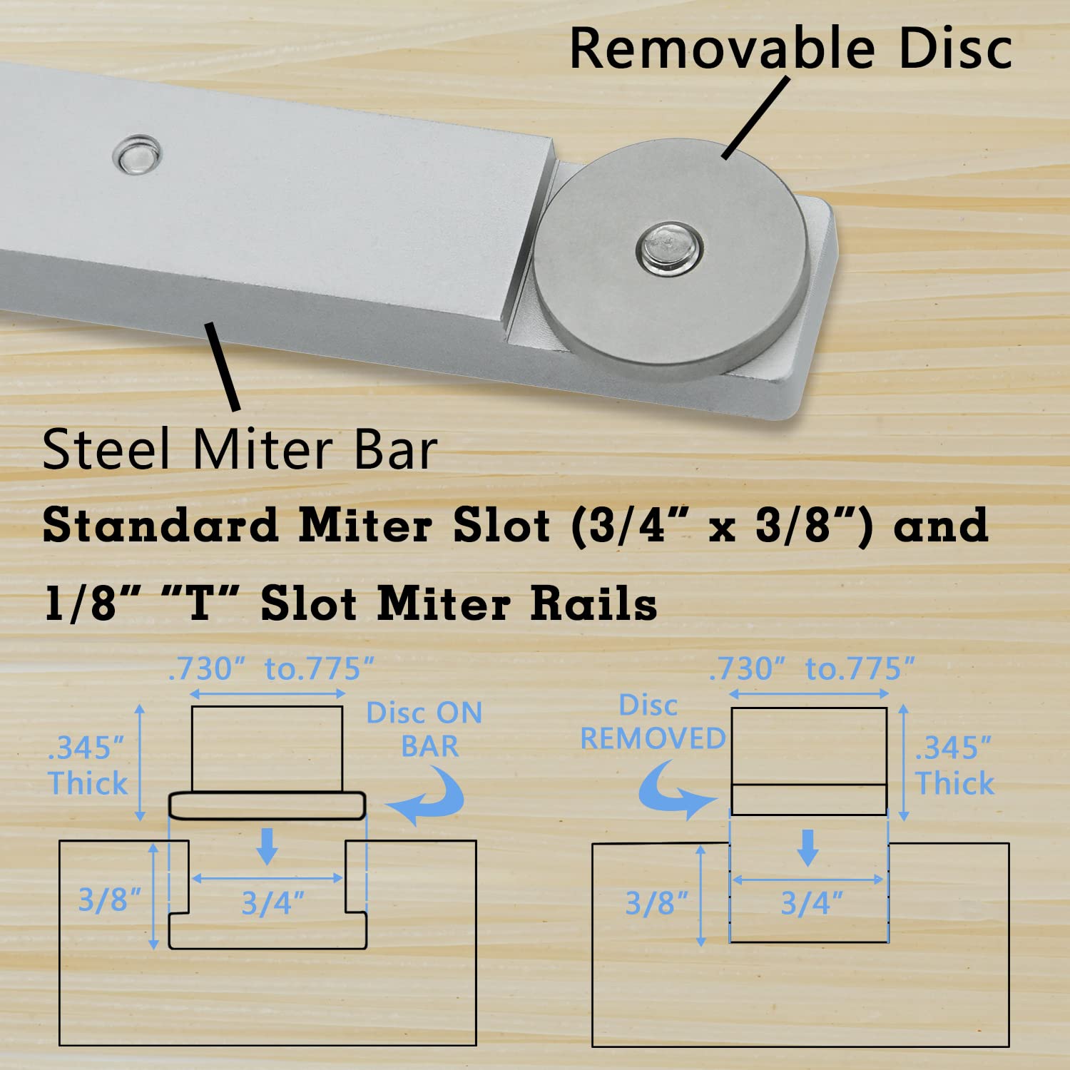Precision Miter Gauge - Table Saw Accessory -2
