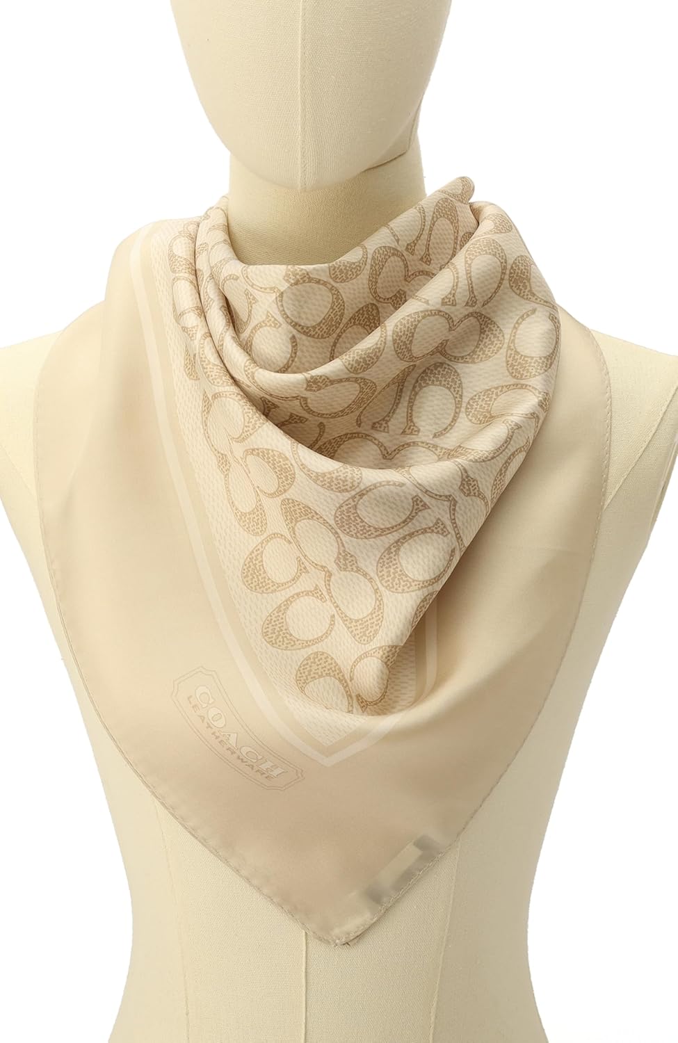 COACH womens Textured Signature C Printed Silk Square - Image 5