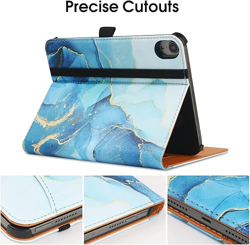 Miniatura 7 de Funda para iPad mini 6 generación de 8.3 pulgadas 2021, funda protectora inteligente de piel sintética de alta calidad, múltiples ángulos de visión