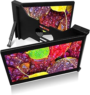 Monitor portátil para laptop, extensor de tela monitor duplo 11,9 pol 1080 p fhd ips hdr extensor de exibição, plug and play tipo c para 8,86-14,65 pol notebook notebook telefones(S11 Preto)