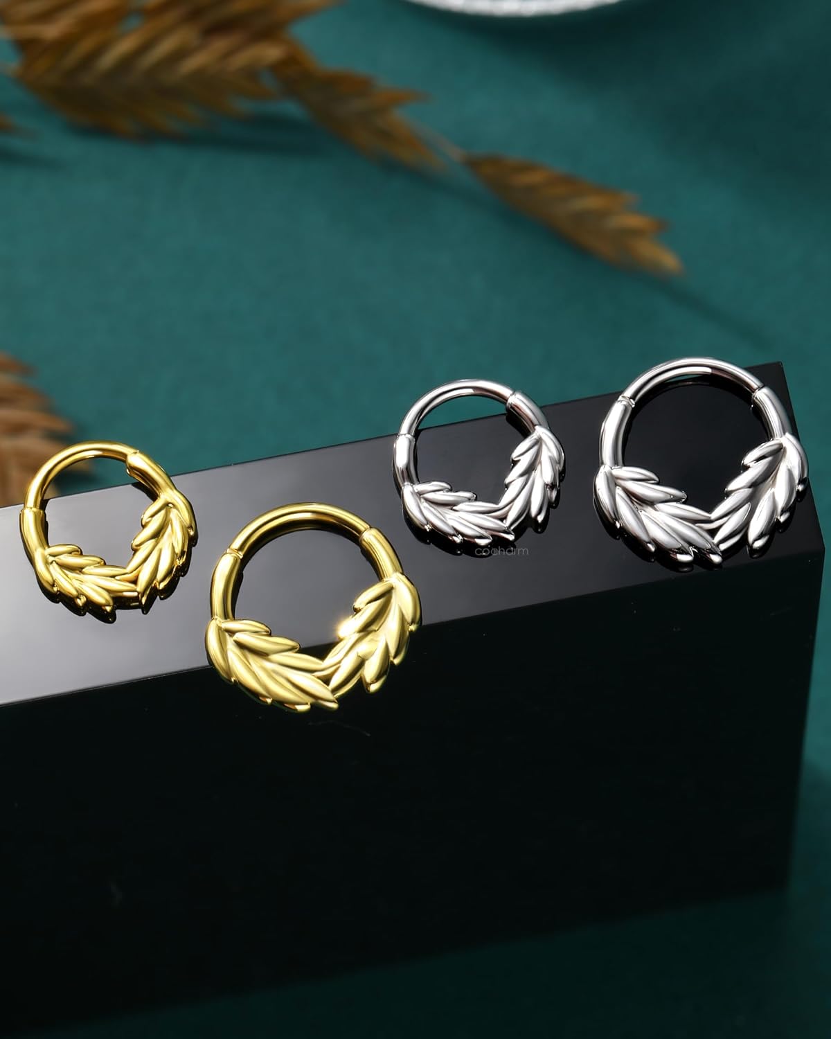 COCHARM The Gleaming Spike Septum Rings 16G Septum Jewelry Surgical Steel Helix Daith Earrings for Women Men Daith Piercing Jewelry 8/10MM - Image 4