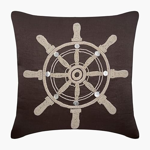 Miniatura 39 de The HomeCentric Funda de cojín, funda de cojín decorativa marrón de 20 x 20 pulgadas, fundas de almohada de piel sintética con textura y almohadas