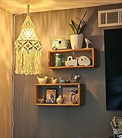 Vista 2 de Lámpara colgante bohemia enchufable con pantalla de macramé, lámpara colgante con cable de enchufe, interruptor de encendido/apagado, lámparas