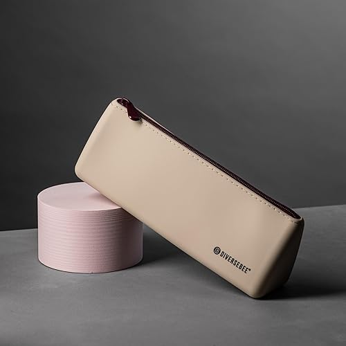 Miniatura 3 de DIVERSEBEE Estuche de silicona suave, estuche estético para lápices con cremallera, bonita bolsa para bolígrafos para la escuela, suministros y