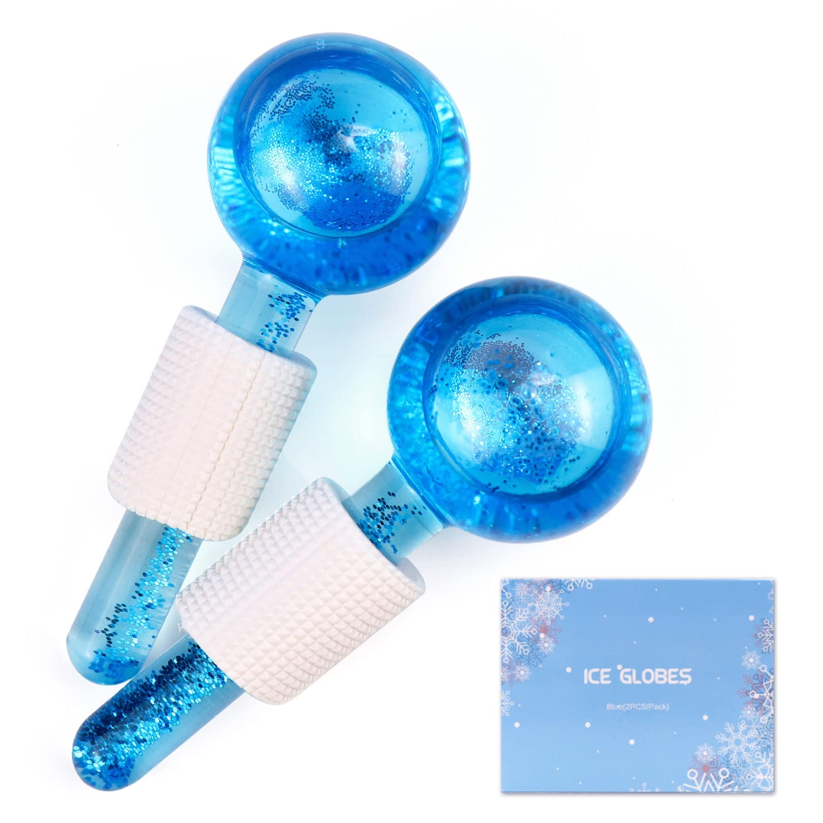Poleview Facial Ice Globe Smart Cool Face Roller Ball, Facial Massage Tools for for Neck Eye Circle Reduce Puffiness Anti Ageing Wriknles Soothing Firming Skin 2Pcs-picture-51