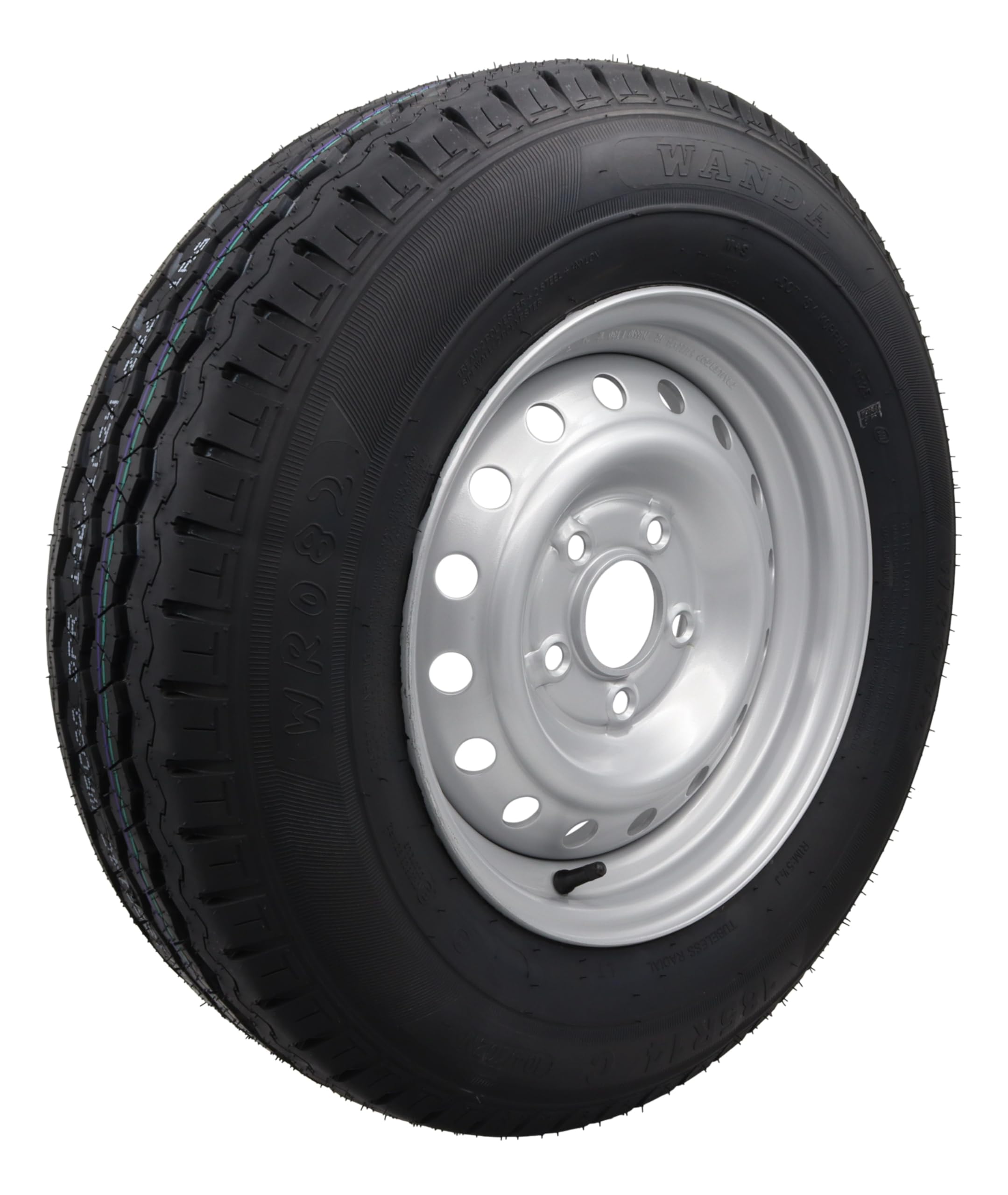 Ruota completa, 185R14C, 112 x 5, 900 kg, ruote da 14", 185/14 R 14 C, per rimorchio e trailer