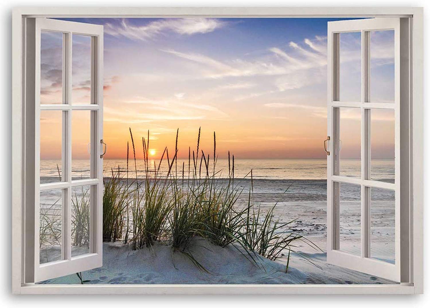 Quadro Mare Moderno 100x70 Cm Su Tela - Stampe Parete Per Soggiorno, Spiaggia, Arredo Casa - Foto 11