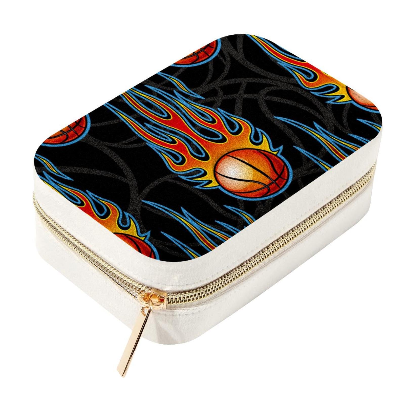 Boîte à bijoux de voyage en velours zippée pour bagues et colliers