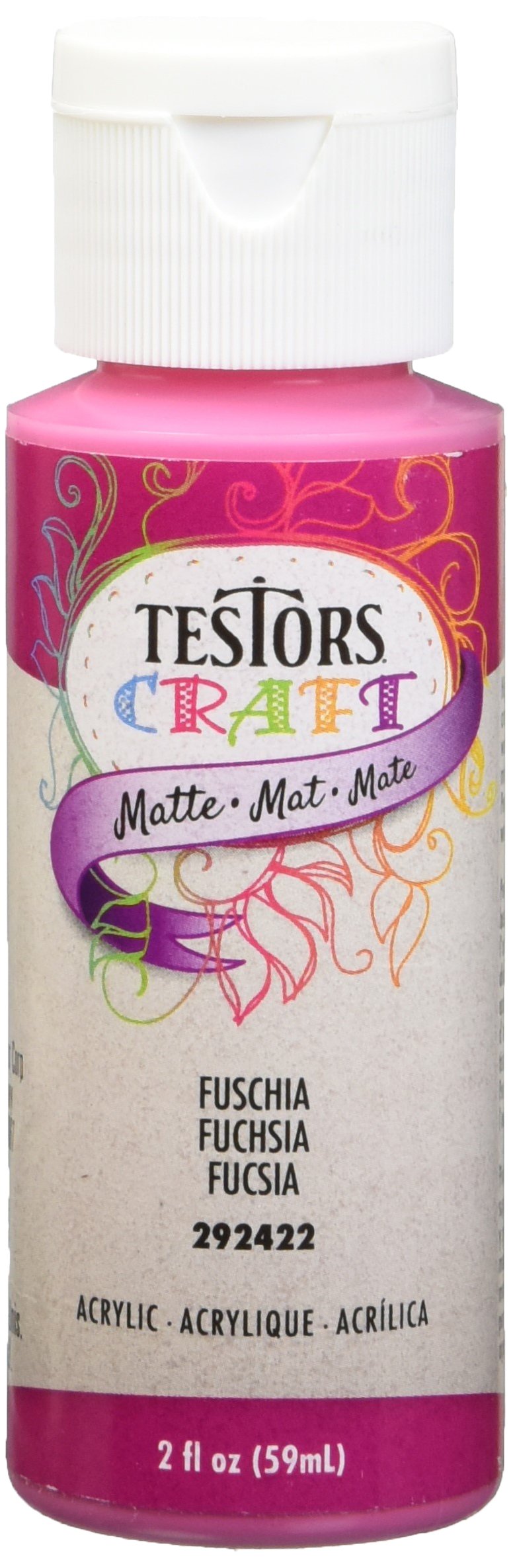 TESTOR 292422A 2OZ Fushia Matte Paint