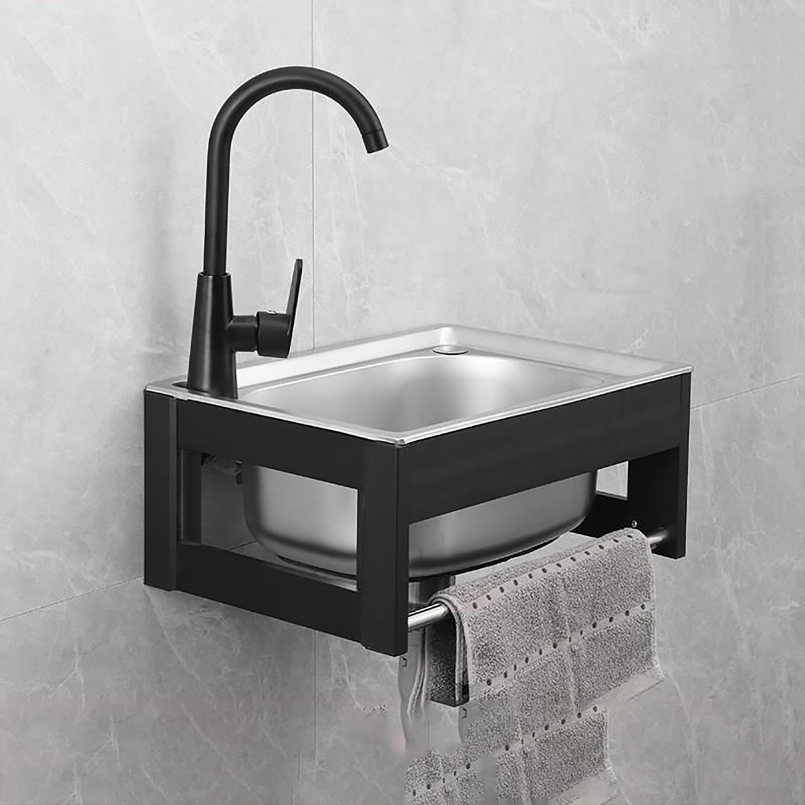 Évier de cuisine compact pour petit espace et restauration avec robinet