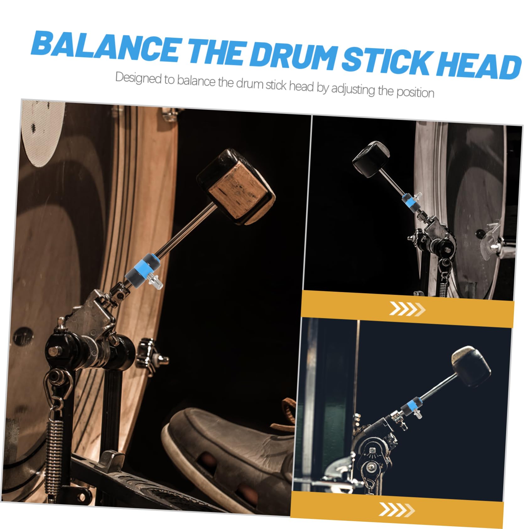TOYANDONA 4piezas Batidor De Pedal De Cabezal De Fieltro Accesorio Para Instrumentos De Percusión Repuesto Para Batería Fácil Instalación Altura