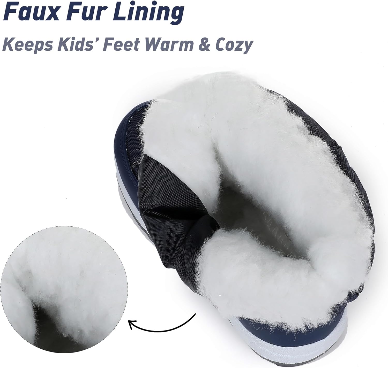 Felabo Toddler Snow Boots for Boys Girls Water Resistant Warm Winter Boots with Non Slip Sole Easy On Side Zipper Closure (Toddler/Little Kid)