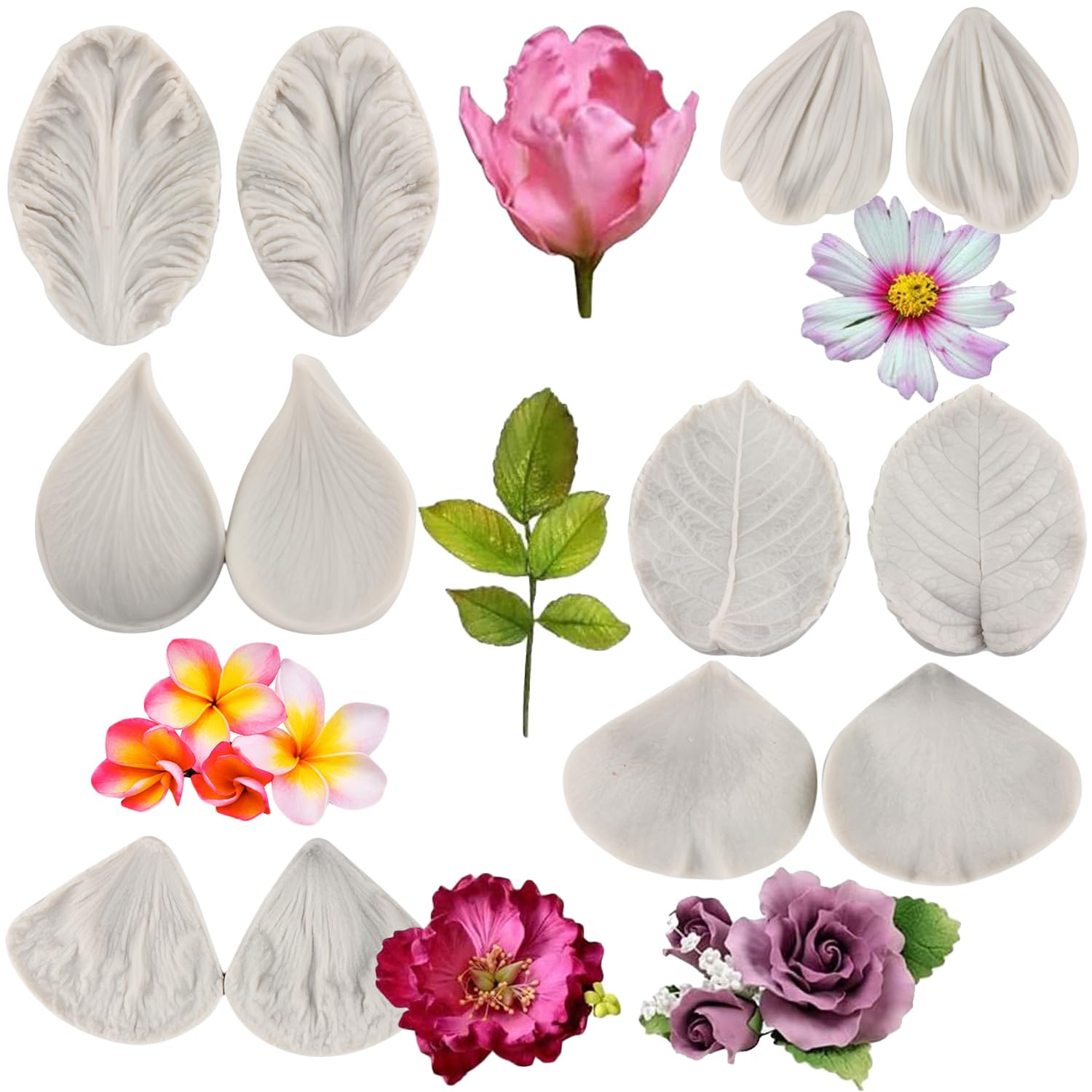 Moule en silicone lot de 6 pour décoration de gâteau et chocolat de fête