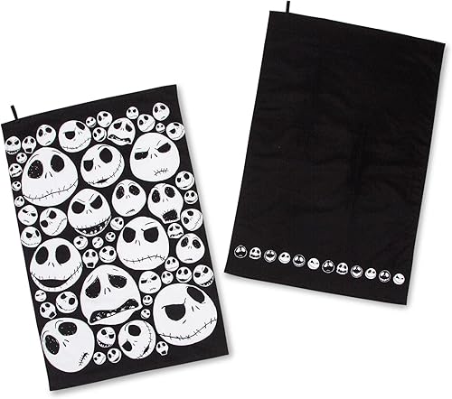 Disney The Nightmare Before Christmas Jack Skellington Faces - Juego de toallas de mano de cocina | Paño de lavado de secado rápido, toalla de