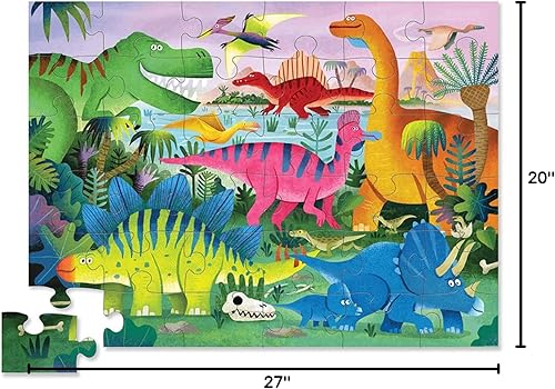 Miniatura 4 de Crocodile Creek Rompecabezas de 36 piezas, rompecabezas de piso o mesa de colores brillantes, grande de 20 x 27 pulgadas con caja de almacenamiento