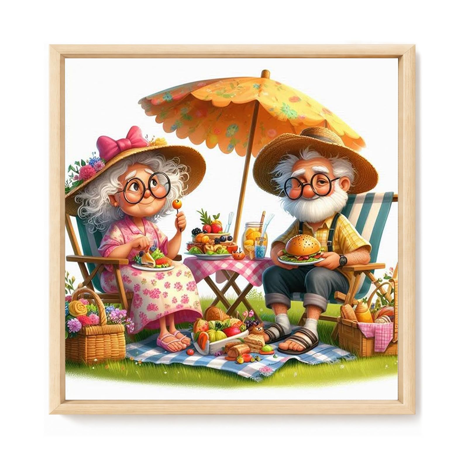 Picnic On The Lawn Full 14CT DIY Stamped Needlework Embroidery Kit 11