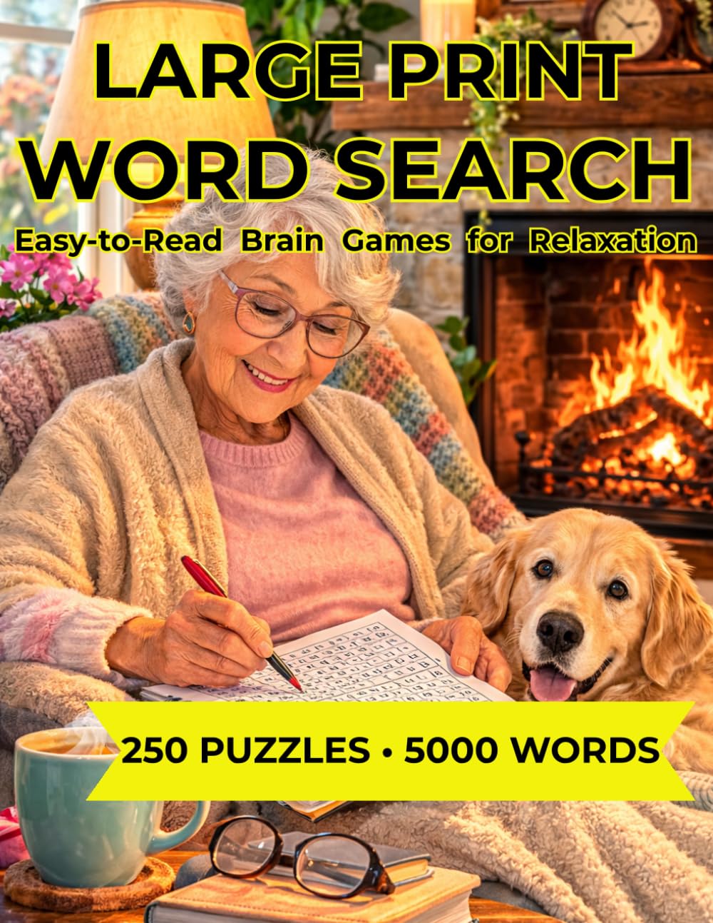Large Print Word Search: 250 Easy-to-Read Puzzles with 5000 Words | Relaxing Brain Games for Adults & Seniors