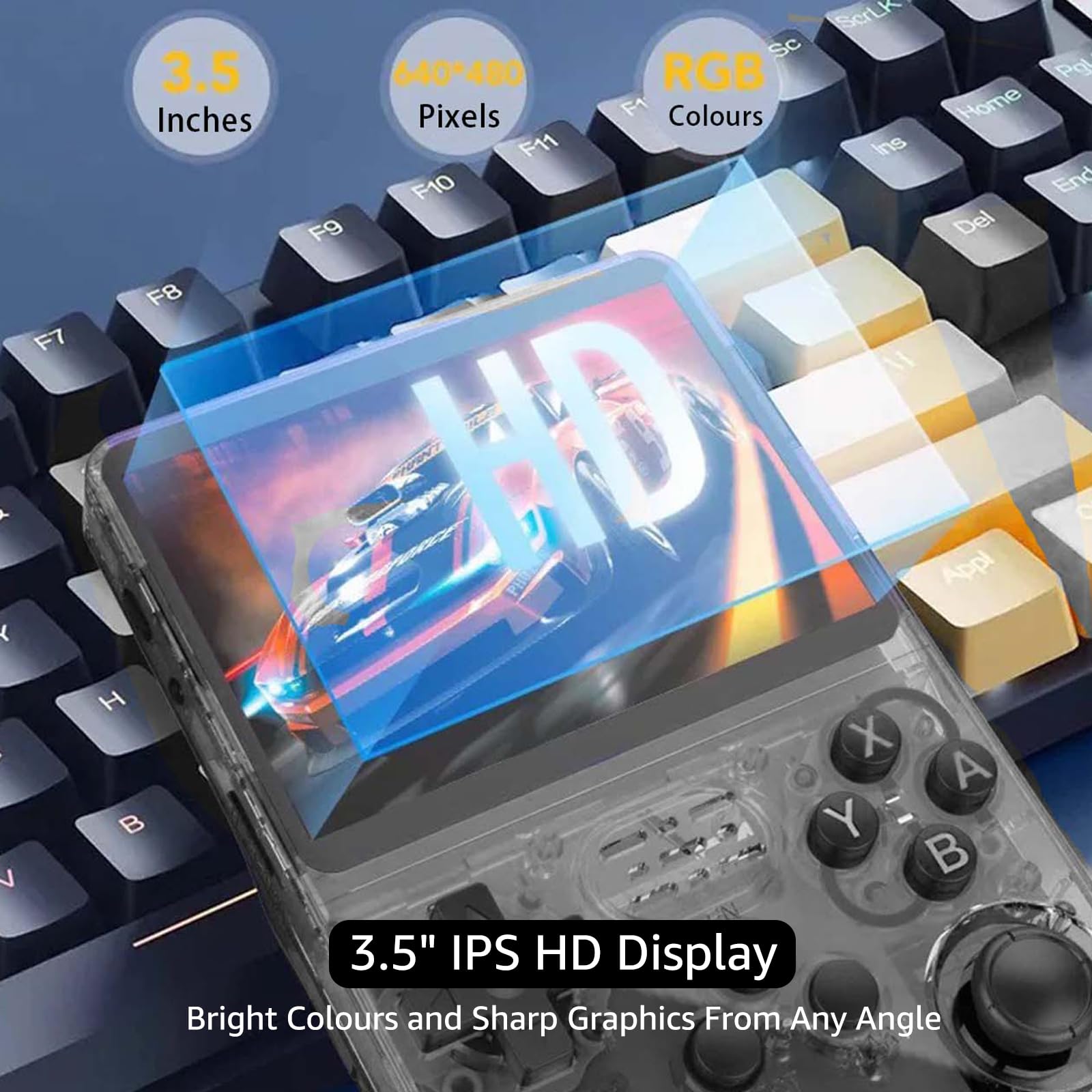 R40 Retro Handheld Games Console with 128GB, 20000+ Classic Video Games, 3.5 Inch IPS Screen Portable Gaming Console - Image 4