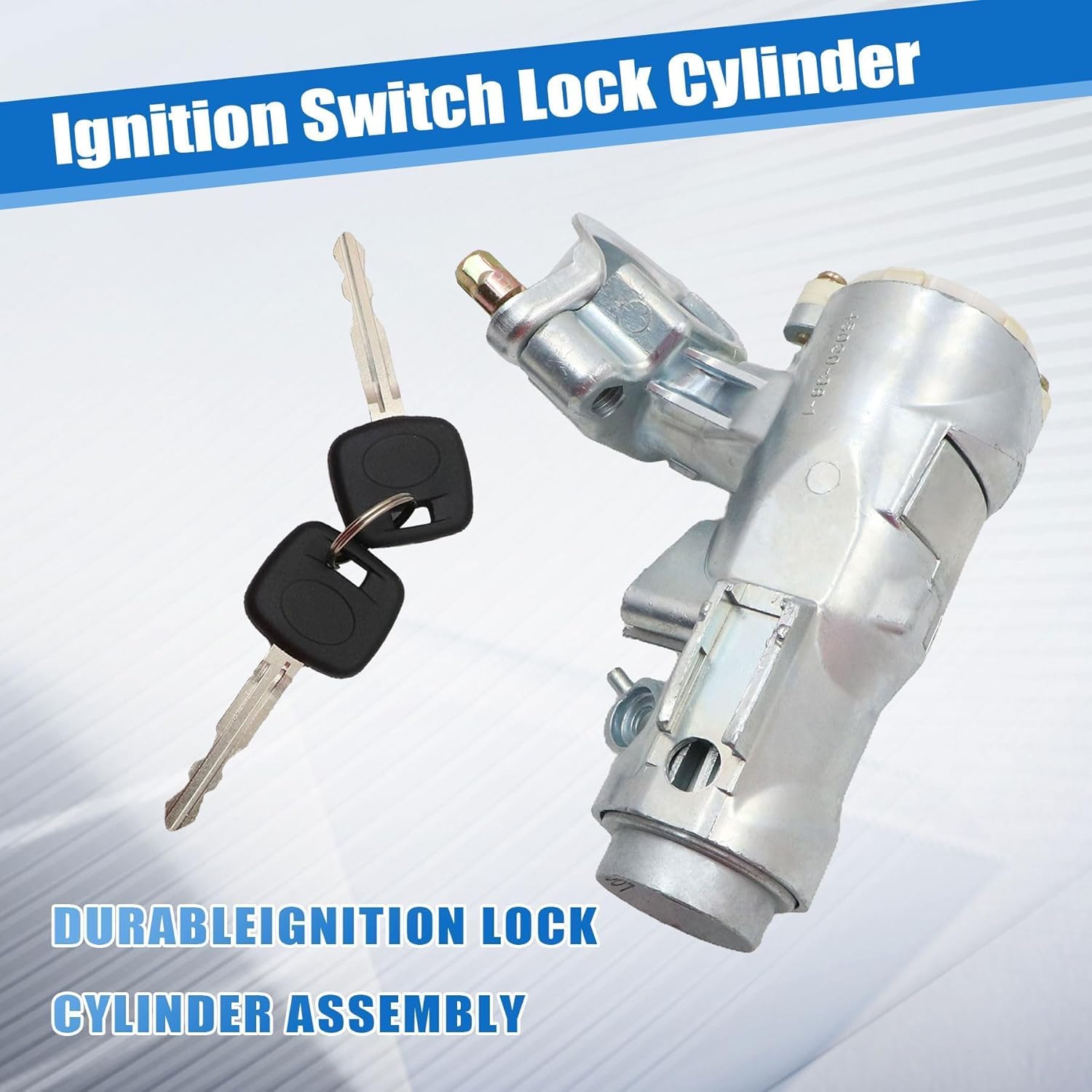 XQSMWF Ignition Switch Lock Cylinder with 2 Keys Compatible with Toyota Corolla 1998-2002 Toyota RAV4 1998-2000 Metal Silver Tone # 45020-38-1 45020-12-11 450201211