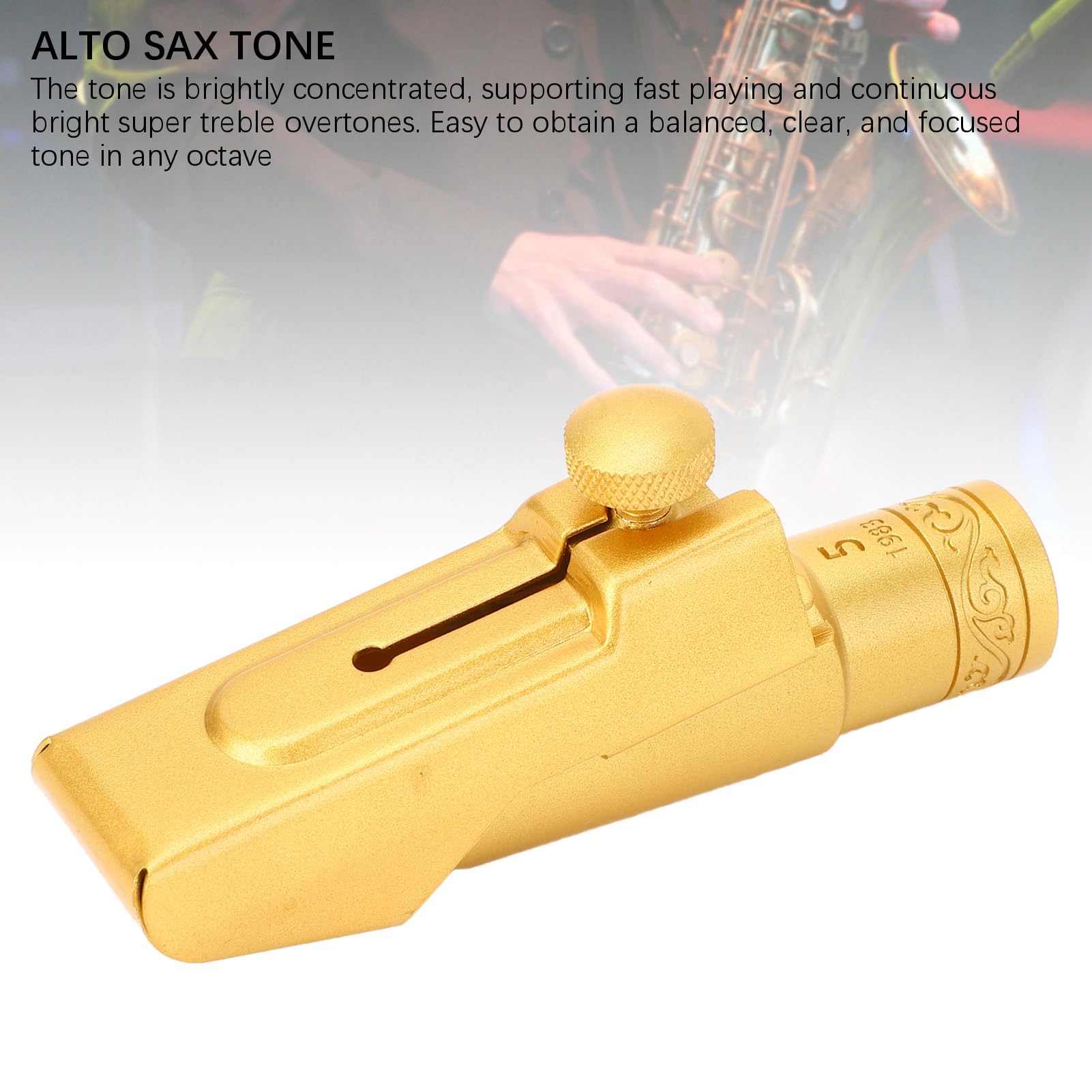 Bocchino per sassofono contralto in ottone metallo EB 5C copertura professionale con legatura del cappuccio suono potente per principianti e professionisti