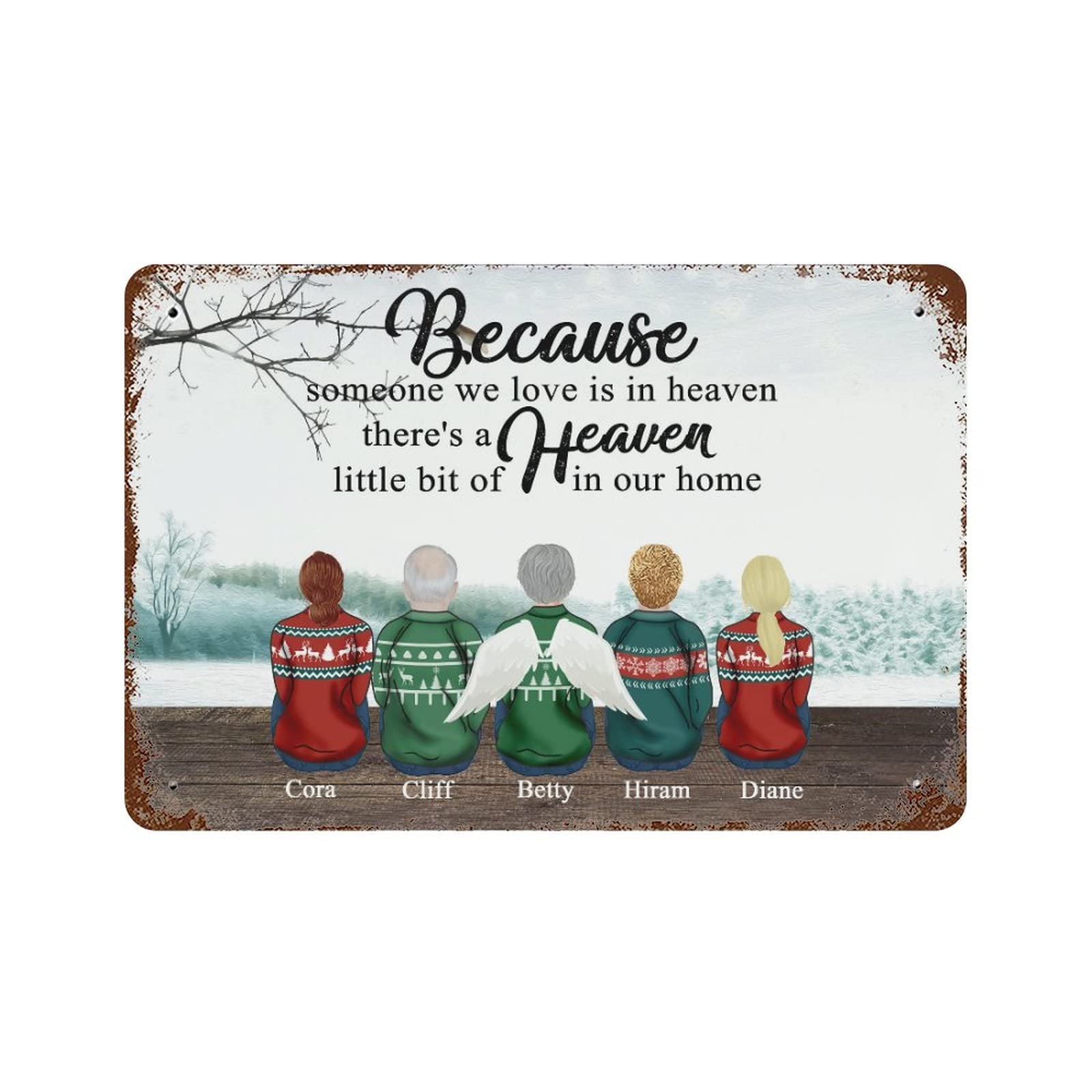 Panneau retro en aluminium cadeau commemoratif pour maison et jardin