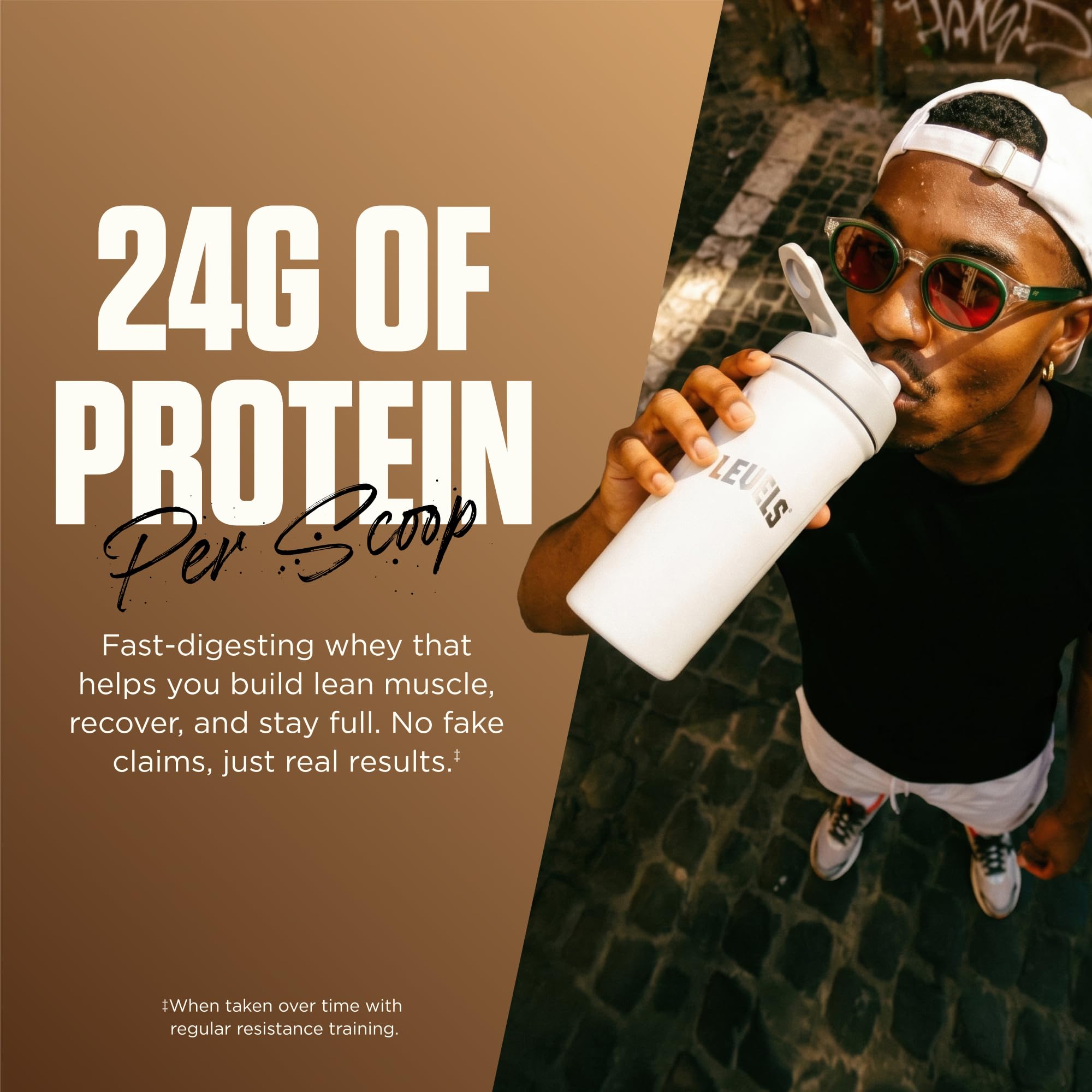 Levels Whey Protein Powder, No Artificial Ingredients, Cappuccino, 2LB — Amazon image 5
